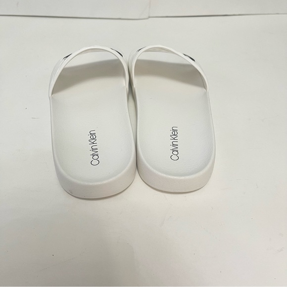 CALVIN KLEIN Anders Pool Slide Sandal In White Color - New In Box - Duplicate - Picture 7 of 11